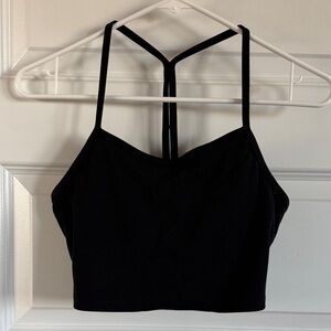 ALO Yoga Black Strappy Back Crop Top